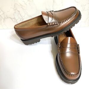 G.H. Bass Weejuns Larson Lug Shoes Sizes 10 & 13 Leather Penny Loafers NWOB